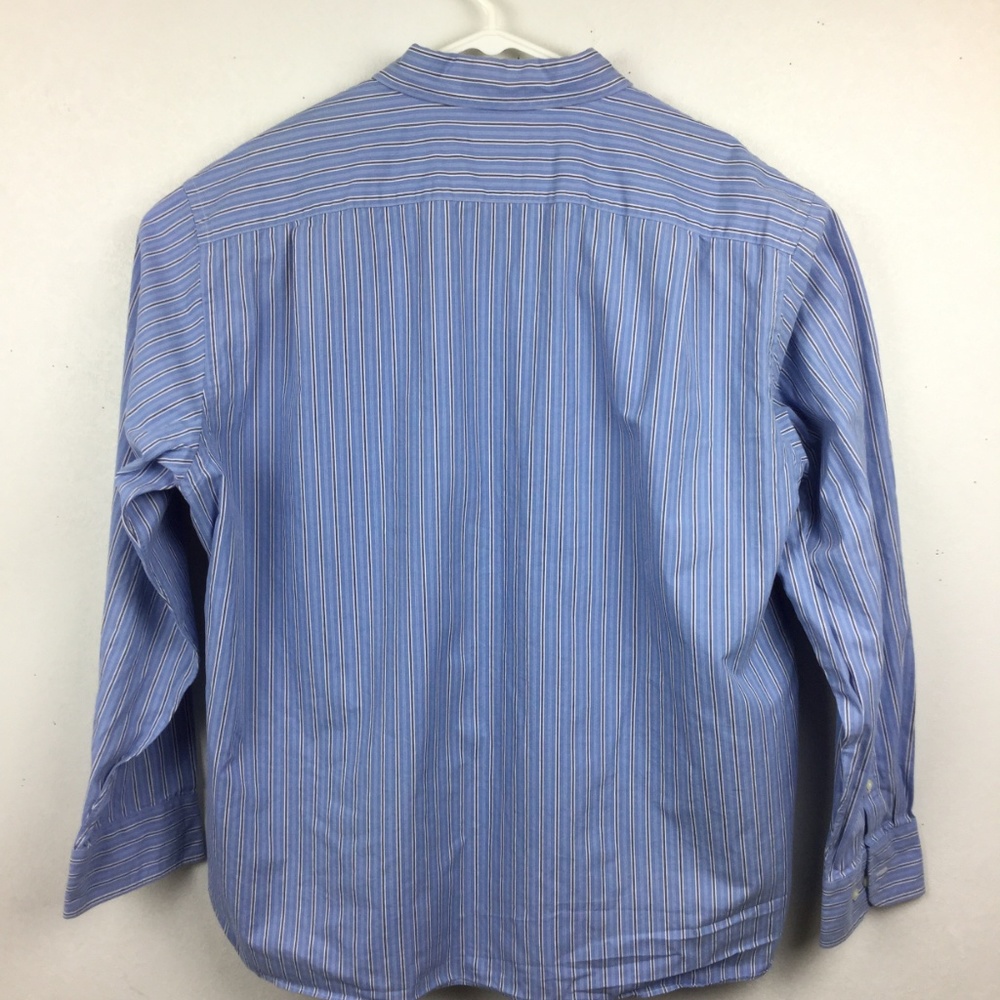 J Crew XL Shirt Blue White Stripe Long Sleeve - Picture 5 of 5